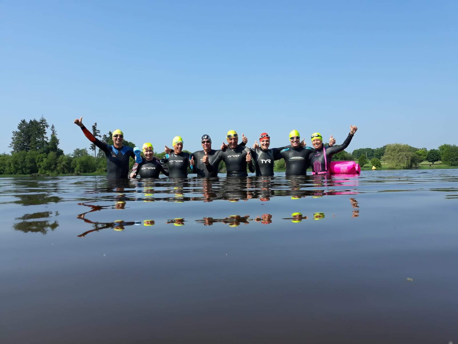 Gezellig met z'n allen een open water training